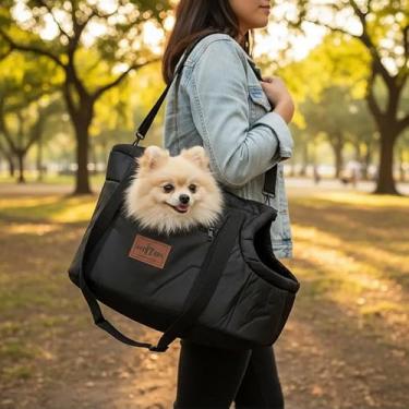 Imagem de Bolsa/Mochila pet de ombro para Transporte de Cachorro Pequeno - Modelo Luxo.