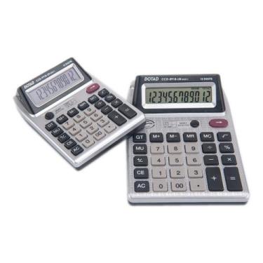 Imagem de Calculadora Eletrônica De Mesa Display Duplo 12 Digitos Testa Dinheiro