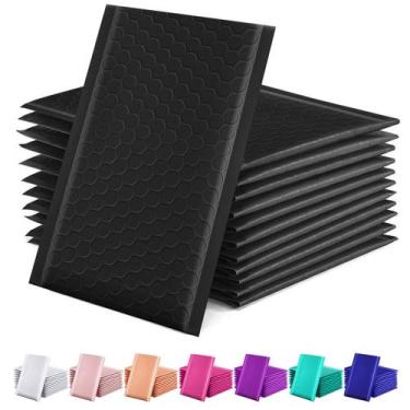 Imagem de Bubble Mailers GSSUSA Black 10x20cm, pacote com 50 envelopes acolchoad