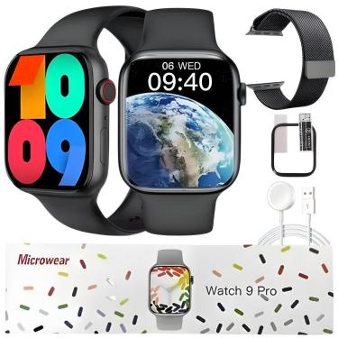Imagem de Smartwatch W29 Pro Relógio Microwear Troca Foto Kit Completo Tela 47mm Ilha Dinamica Bussola Gps-Unissex
