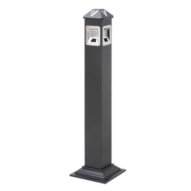 Imagem de Cinzeiro de chão Cinzeiro externo com trava Cinzeiro de cigarro de aço inoxidável para casa, escritório, parques, estações (Cor: Preto)