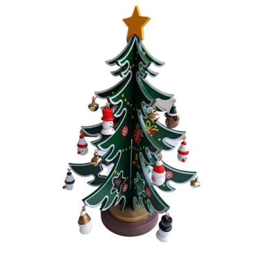 Imagem de Arvore de Natal 3D de Mesa em Madeira 20X15 cm - Home