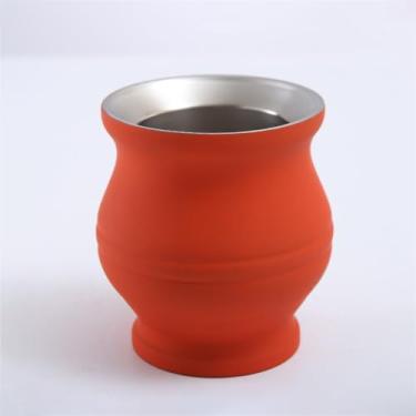 Imagem de Copo mate de parede dupla de aço inoxidável 304, cabaça de erva mate com isolamento térmico, xícara de chá, fácil de limpar CB03