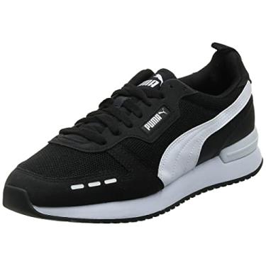 Imagem de PUMA Tênis masculino R78, Preto/branco, 11.5 Women/13 Men