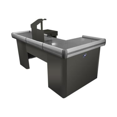 Imagem de Empacotador Check Out 2,00 Com Recorte Para Balanca Total Preto - Sa Gondolas