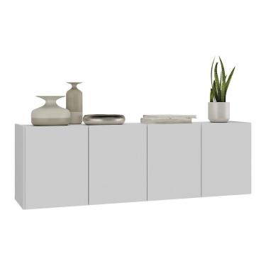 Imagem de Aparador Buffet Suspenso 4 Portas Multimóveis Mp8002 Branco Branco