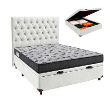 Imagem de Kit Cama Box Bau + Cabeceira + Colchão Casal D33 - Iso100 - Ortobom