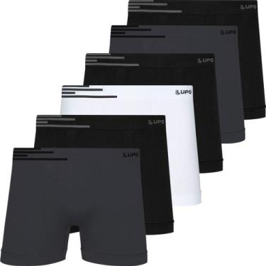 Imagem de Kit 6 Cuecas Boxer Lupo Masculina Poliamida Sem Costura Atacado Box Or