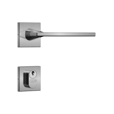 Imagem de Fechadura Porta Externa Classic 3000 Quadrada Escovada Stam