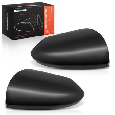 Imagem de A-Premium 2 peças de tampas de espelho retrovisor do lado do motorista e do passageiro - compatível com Hyundai Elantra 2021 2022 2023 - preto liso, sem furo de seta