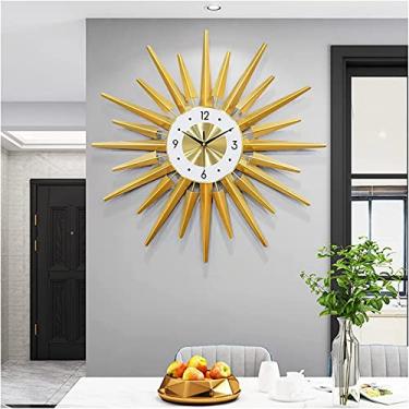 Imagem de Relógio de parede arte simples relógio de parede 3D metal grande relógio de parede, relógios de parede modernos de quartzo silenciosos sem tique-taque relógios de parede para sala de estar, quarto