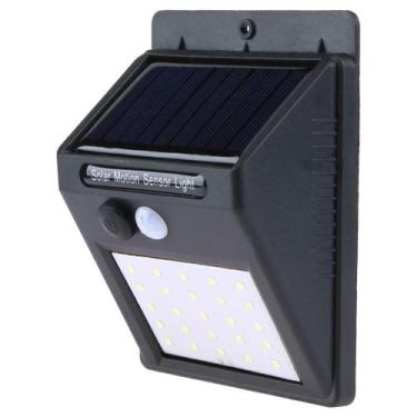 Imagem de Luminária Solar Parede 25 Led Sensor De Movimento Automático - Lorben