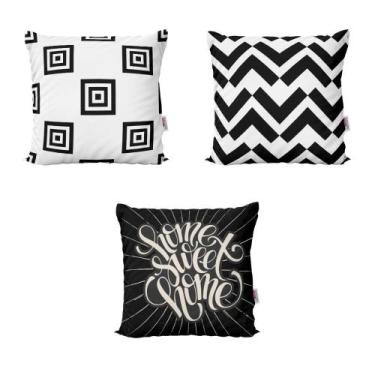 Imagem de Almofadas Decorativas Home Sweet Home Para Sofá 40x40 - Novadecora