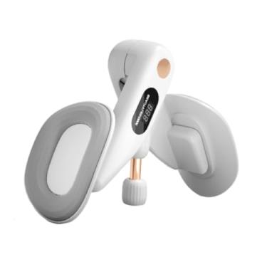 Imagem de Dynwave Exercícios para coxas e quadris, fortalecimento do assoalho pélvico, treino de pernas, aparelho de ginástica leve e ajustável para exercícios de Kegel, Cinza