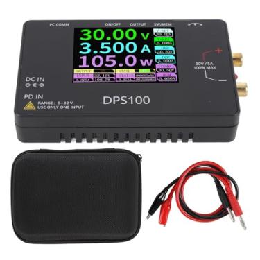 Imagem de Fonte de alimentação ajustável DPS100 100W DC portátil 30V 5A Fonte de alimentação variável programável com entrada Type C para engenheiros de testes eletrônicos ABS 110x70x20mm