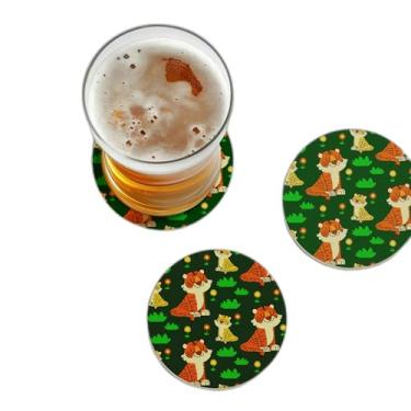 Imagem de Porta Copos Com Ilustração Personalizada Tigre Bonitinho - Tamanho 10x10 cm