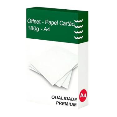 Imagem de 200 Folhas Papel Cartão Branco 180g A4 Para Jato De Tinta