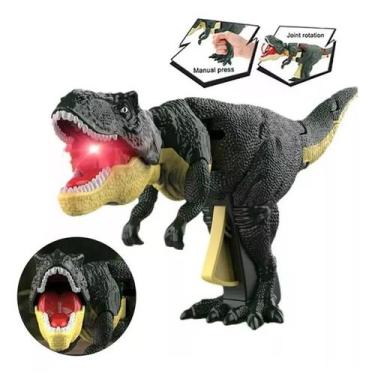 Imagem de Brinquedo Dinossauro Articulado Gatilho Com Luz E Som E Movimentos - T