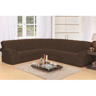 Imagem de Capa Para Sofá de Canto 5 e 6 Lugares em Malha Gel 21 Elasticos - Nena