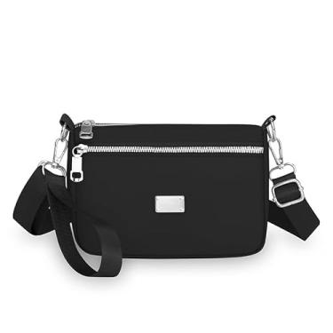 Imagem de Bolsas transversais femininas bolsa de ombro espaçosa feminina transversal, Preto, Bolsas transversais femininas bolsa de ombro espaçosa feminina transversal