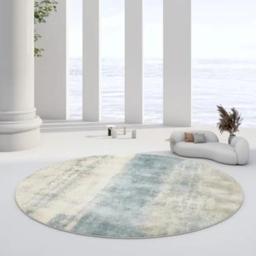 Imagem de Tapetes redondos de pelúcia estilo para decoração de quarto, tapetes para sala de estar, tapete macio para casa, carpete grosso e fofo (160x160 cm/13)