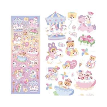 Imagem de Adesivos De Papelaria Coreanos Bobobo Em Estilo Cartoon Para Caderno, 