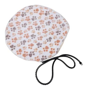Imagem de Diydeg Almofada de Aquecimento USB para Animais de Estimação, Cama de Gato Aquecida Ajustável Dobrável Lavável, Almofada Aquecedora Elétrica Cobertor Aquecido para Porta Mochila, Uso (Pegadas
