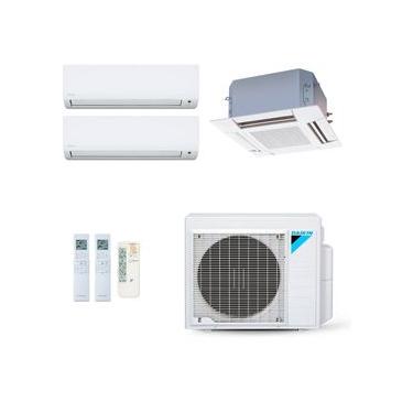 Imagem de Ar-Condicionado Multi Split Inverter Daikin 24.000 (2x Evap HW 9.000 + 1x Evap Cassete 4 Vias 12.000) Quente/Frio 220V