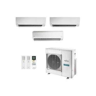 Imagem de Ar-Condicionado Multi Split Inverter Fujitsu 35.000 (2x Evap HW 9.000 + 1x Evap HW 24.000) Quente/Frio 220V
