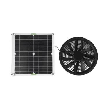 Imagem de Kit De Ventilador Solar À Prova d'Água De 100W Para Galinheiro, Estufa