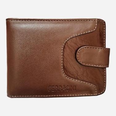 Imagem de Carteira de Couro Masculina Ferracini - Taurus Tabaco, Tabaco