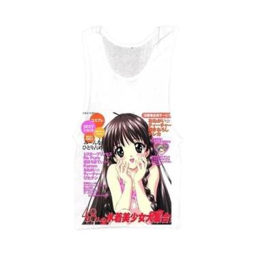 Imagem de Camisetas Cropped Sem Mangas Y2K Punk Gótico Para Mulheres, Estilo Har