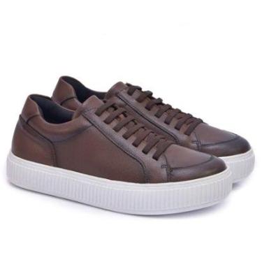 Imagem de Tênis Casual Ferrara Malibu 100% Couro Legítimo Masculino-Masculino