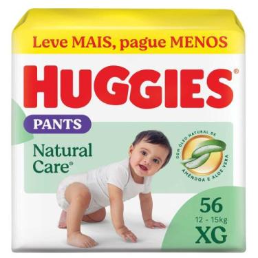 Imagem de Fralda Huggies Natural Care XG 12 a 15kg 56 Unidades, XG, 56 unidades