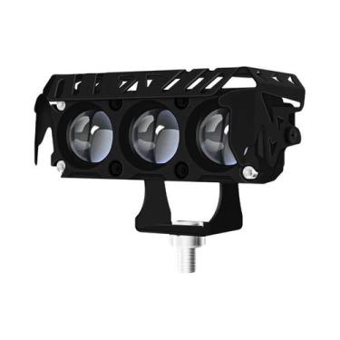 Imagem de Farol De LED Dupla Cor Para Moto Com Luz Alta E Baixa, Lâmpadas De Neb