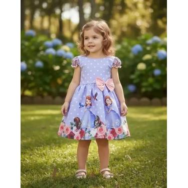 Imagem de Vestido Infantil Rodado Menina Microfibra Sofia - Lilás - 1 - Nalu_kid