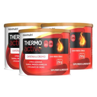 Imagem de Kit 3 Thermo Active Lata 250g Frutas Cítricas Maxinutri