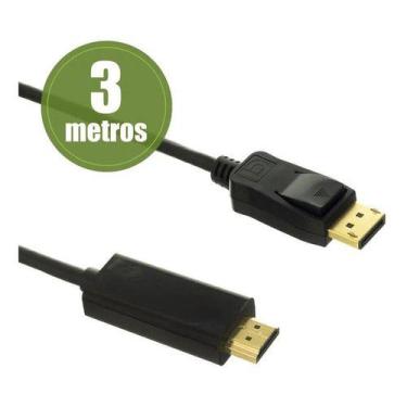 Imagem de Cabo Displayport Macho x HDMI Macho Full Hd Preto 3 Metros - TOMATE