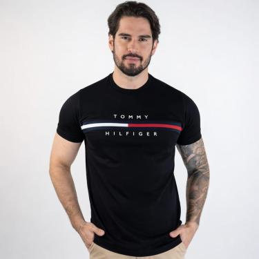 Imagem de Camiseta Tommy Hilfier Bordado Script Preta-Masculino