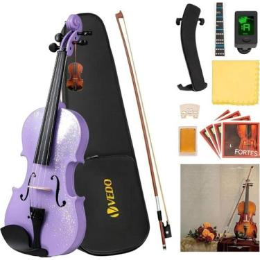 Imagem de Kit Violino Acústico Vedo Para Iniciantes Com Estojo e Acessórios, Lil