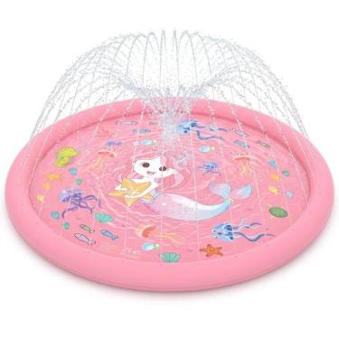 Imagem de Piscina Redonda Infantil Brastoy Chafariz Splash Sprinkler Pad 170cm, 