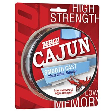 Imagem de Zebco Linha de pesca fundida lisa Cajun, azul claro