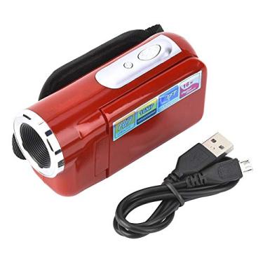 Imagem de Yanmis Câmera de vídeo filmadora, 2 polegadas TFT LCD Sceen Vlogging gravador de câmera HD Digital 16X Zoom filmadora brinquedo com micro USB para crianças presente (vermelho)