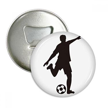 Imagem de Esboço de futebol futebol americano abridor de garrafas com ímã de geladeira emblema multifuncional