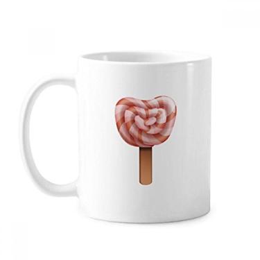Imagem de Caneca de picolés de sorvete vermelho doce caneca cerâmica xícara de porcelana de café louça