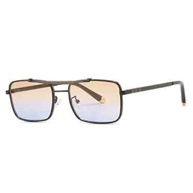 Imagem de Óculos de sol estilo óculos de metal gradiente masculino feminino design clássico óculos de sol oculos de sol, C04, tamanho único