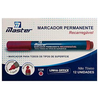 Imagem de Marcador Permanente Recar, Master, OFFMPER0003 - Vermelho Caixa Com 12 Unidades