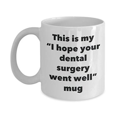 Imagem de Caneca This is My I Hope Your Dental Surgery Went Well – Caneca de café de cacau quente divertido – Presente Get Well Soon – Ideia de presente de mordaça