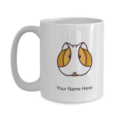 Imagem de Caneca personalizada de porquinho-da-índia – Caneca de café para amantes da Índia – Caneca de café de 425 g