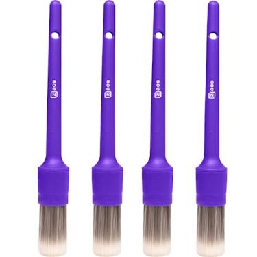 Imagem de Kit 4 Pinceis Zacs Detalhamento Interno Automotivo Cerdas Macia